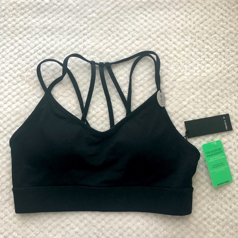 Forever 21 Black Workout Bra